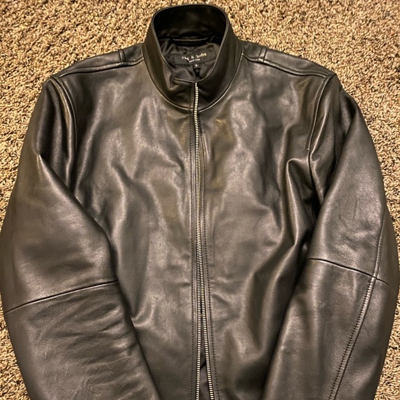 rag bone Black Leather Jacket
